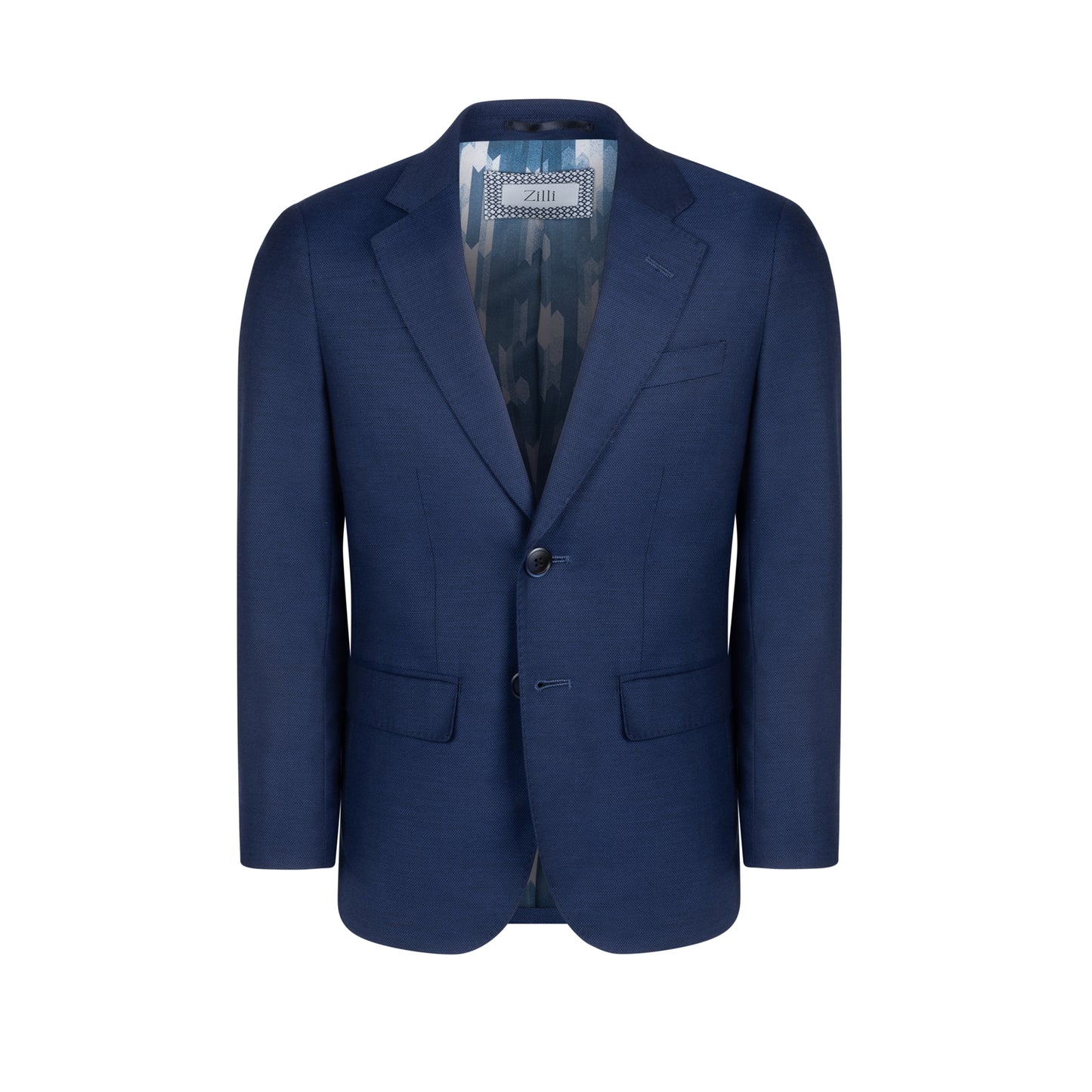 Boys Zilli Suit Classic Blue Textured