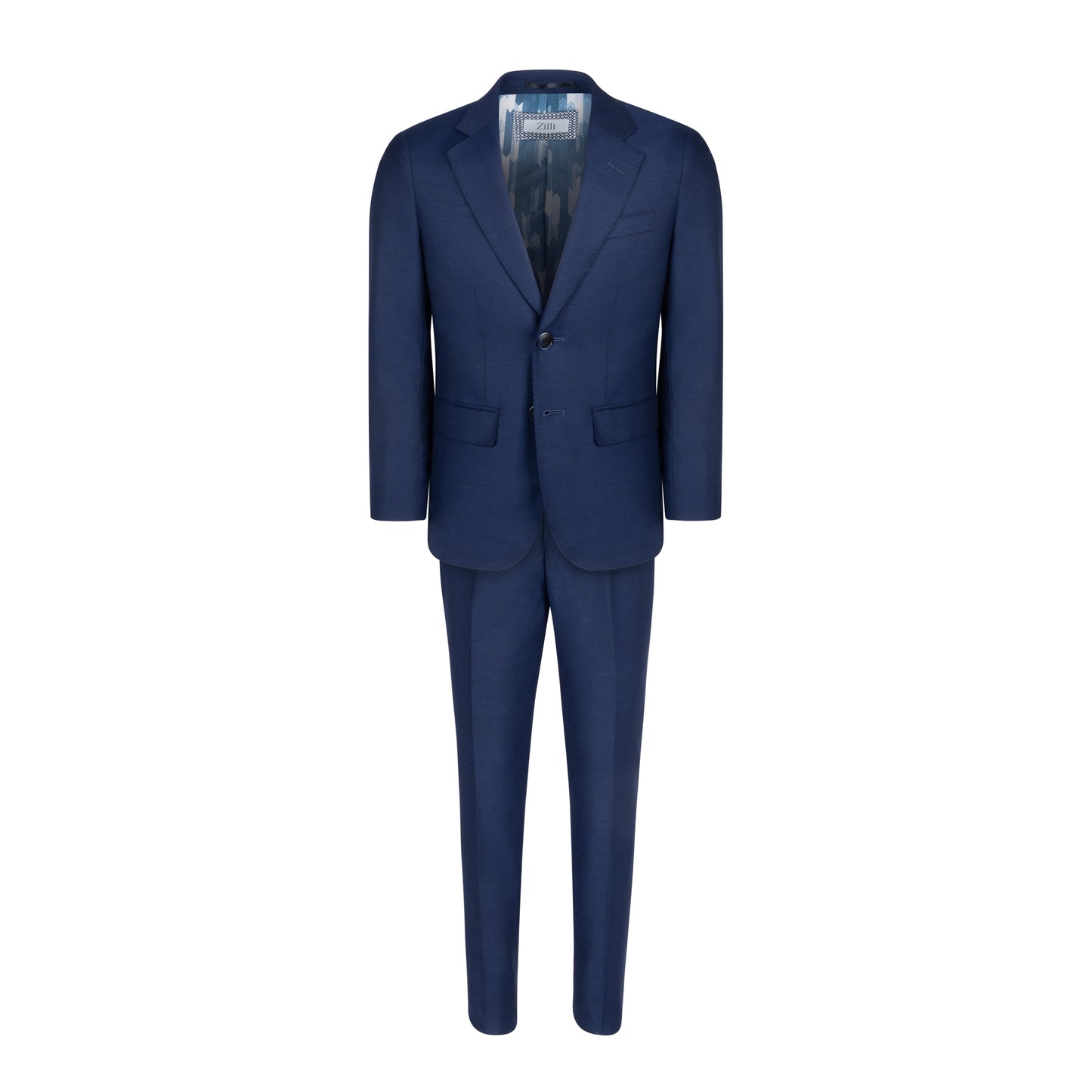 Boys Zilli Suit Classic Blue Textured