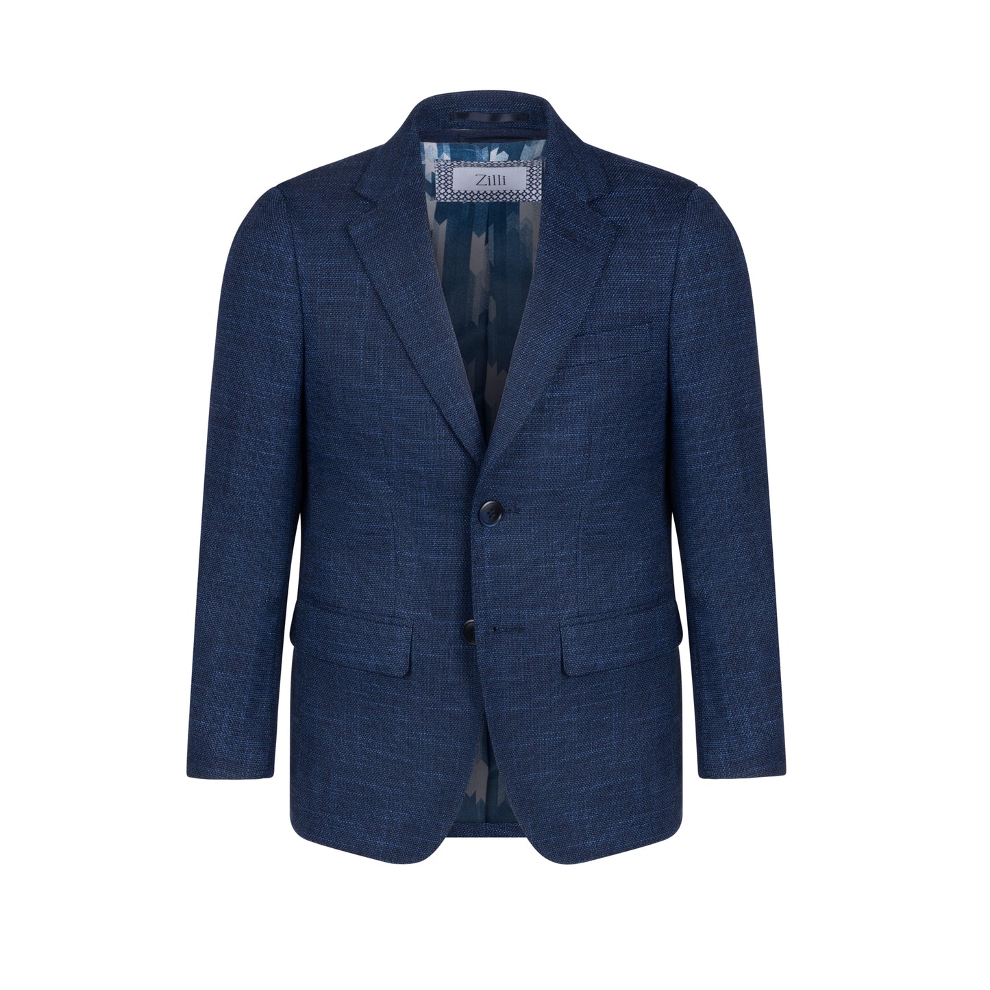 Boys Zilli Suit Indigo Basket Weave