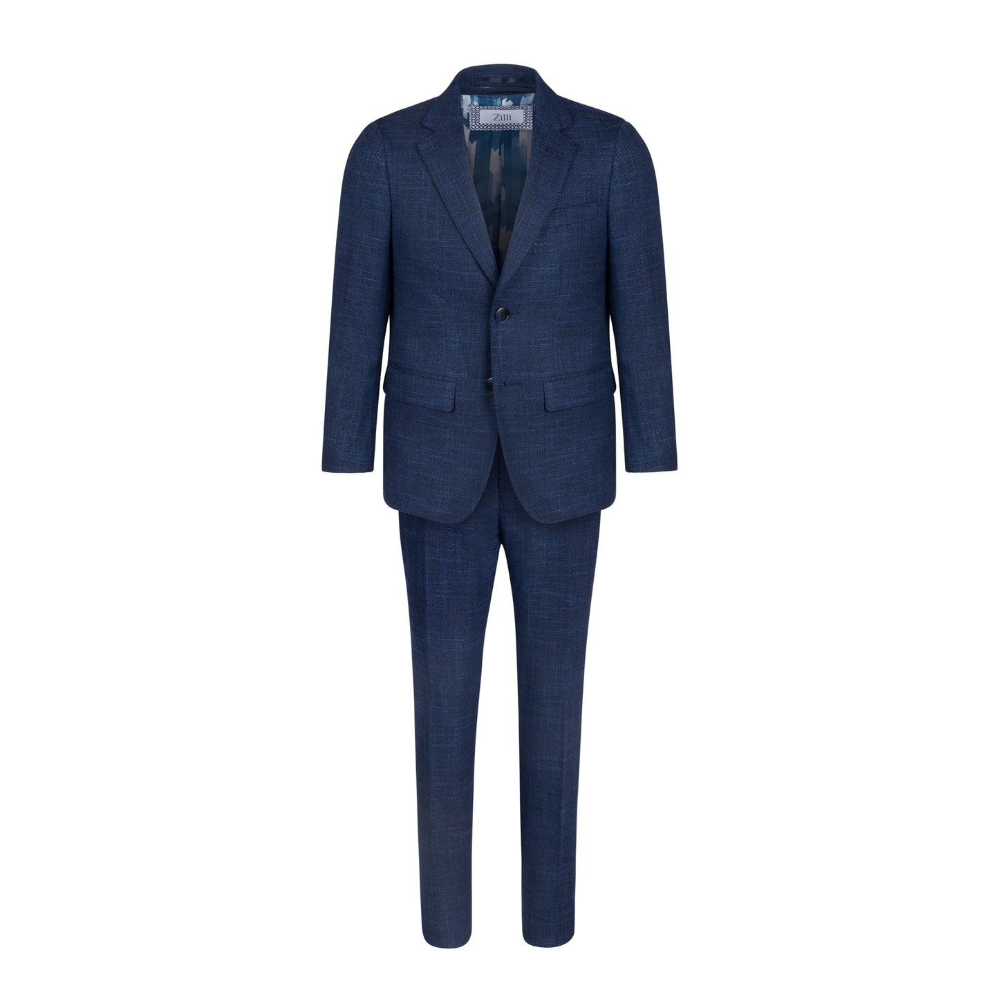 Boys Zilli Suit Indigo Basket Weave