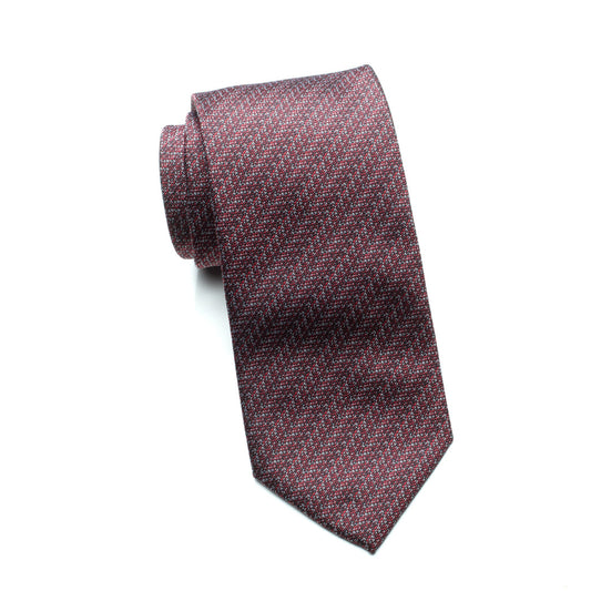 Mens Aurelio & Co Tie – Burgundy Chevron