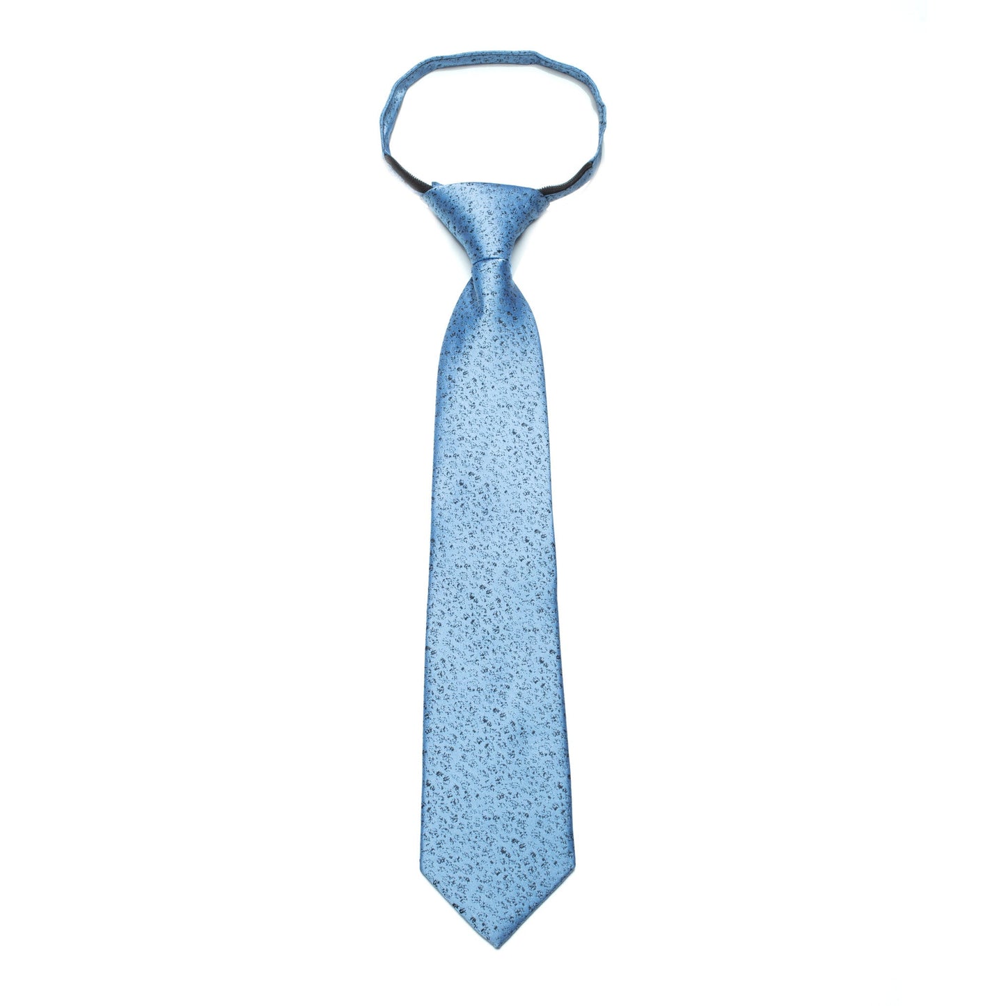 Boys Zipper Tie – Sky Speckle Mist