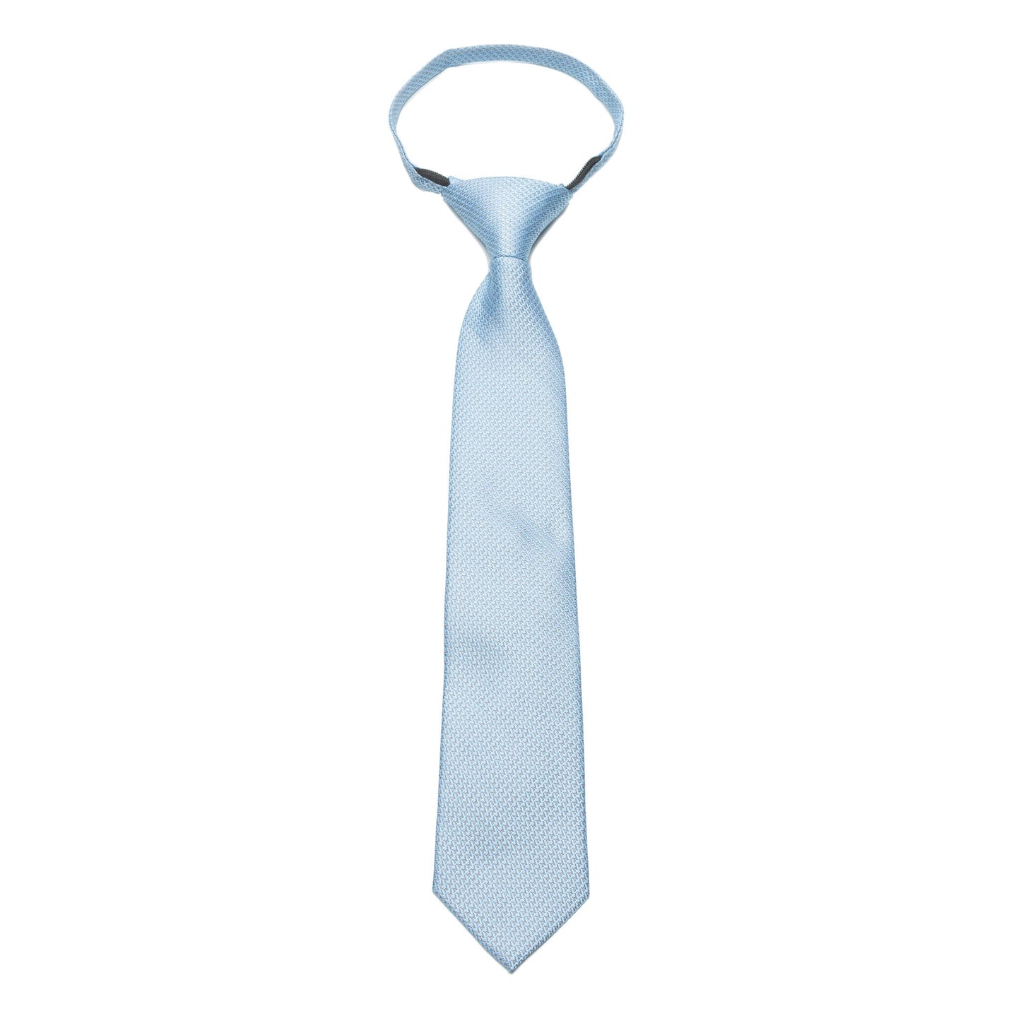 Boys Zipper Tie – Powder Blue Weave