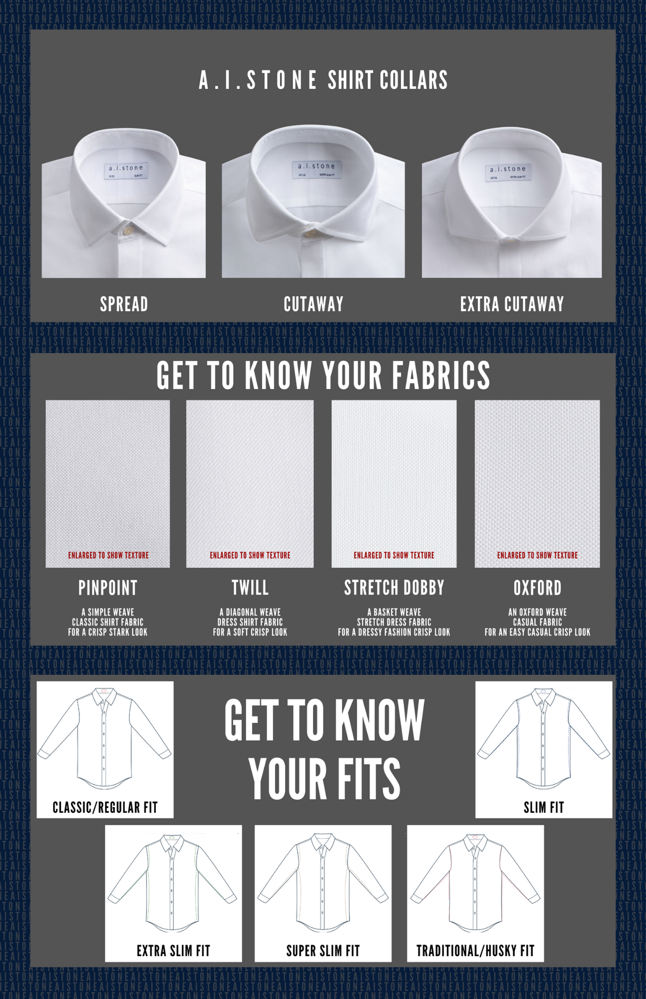 FABRIC, FIT & COLLAR GUIDE