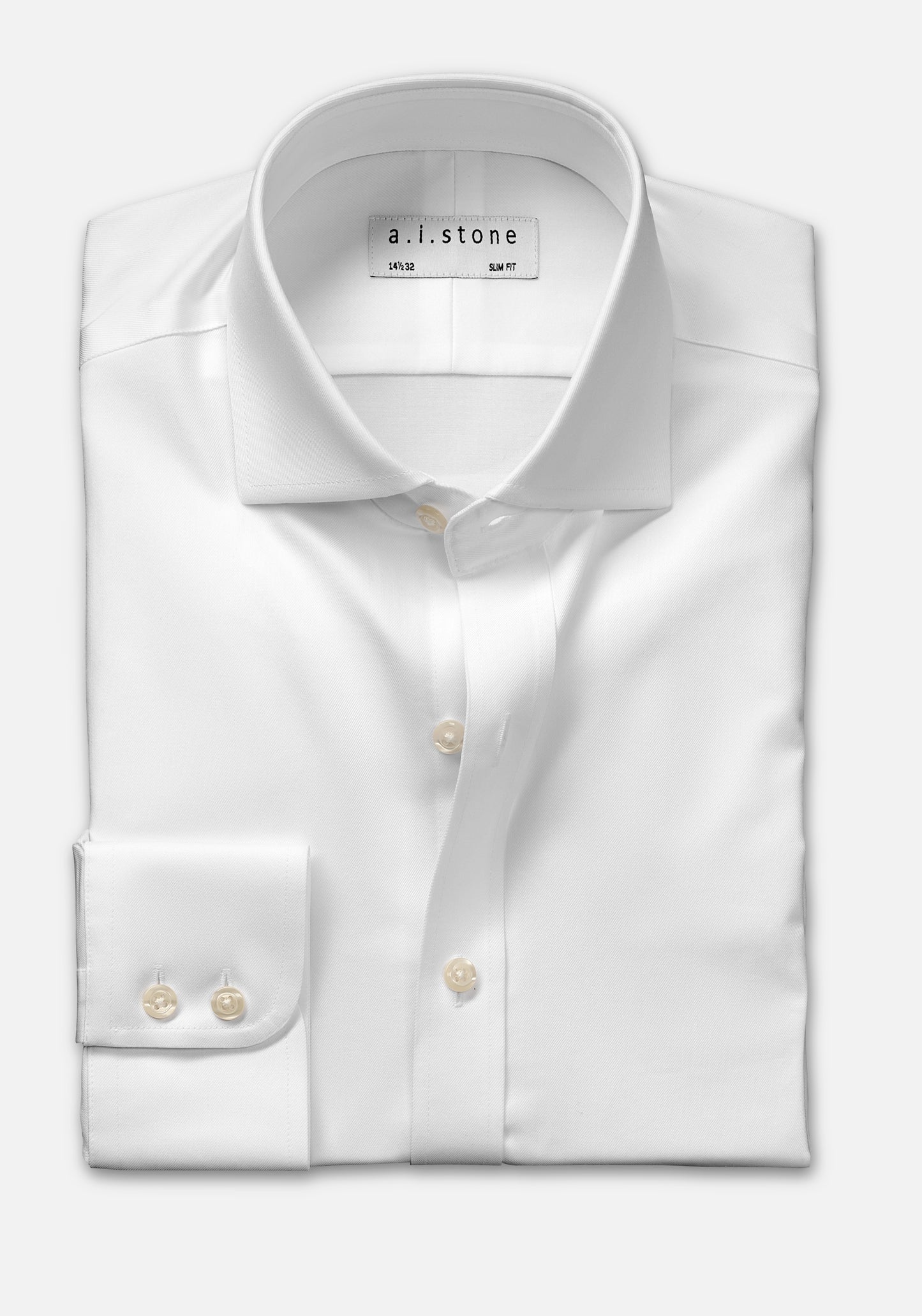 Mens 4-Way Stretch Twill Cutaway Collar Super Slim Fit
