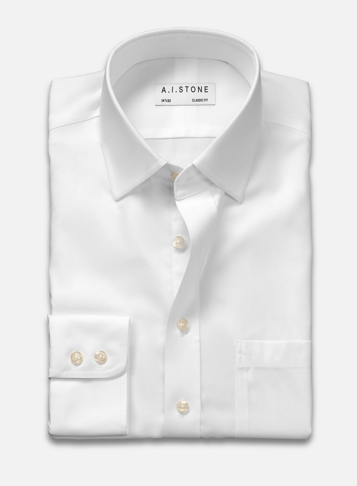 Mens Pinpoint Spread Collar NON IRON Classic Fit with Pocket