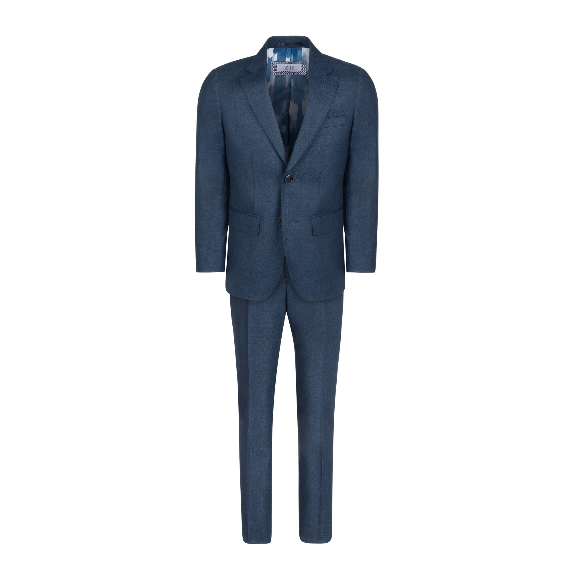 Zilli Suits Boys Zilli Suit Medium Blue Textured – A . I . S T O N E