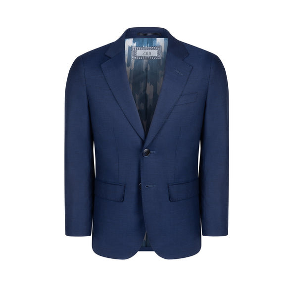 Boys Zilli Suit Classic Blue Textured – A . I . S T O N E