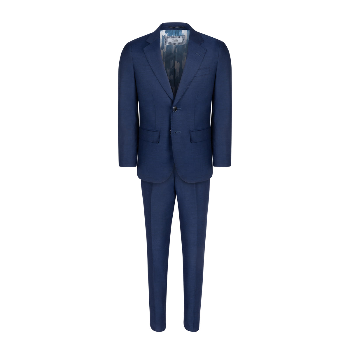 Boys Zilli Suit Classic Blue Textured