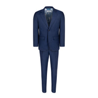 Boys Zilli Suit Classic Blue Textured