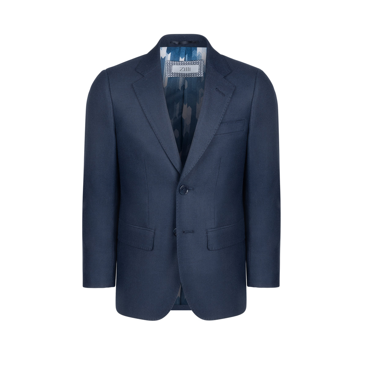 Boys Zilli Suit Navy Birdseye