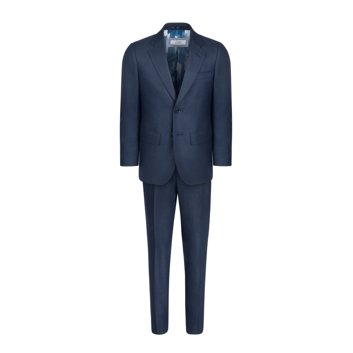 Boys Zilli Suit Navy Birdseye