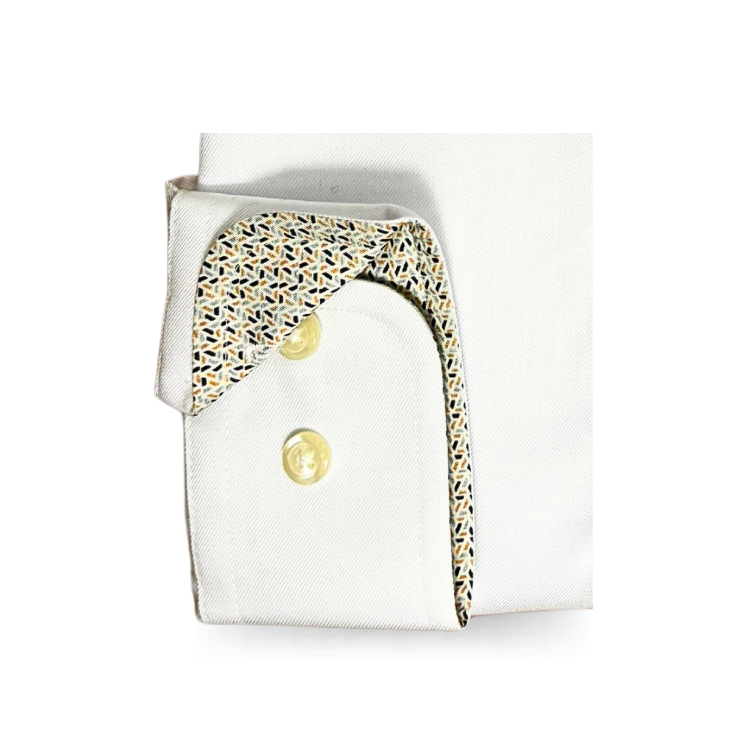 CLEAN Boys Twill NON IRON Cutaway Collar Shirt Long Sleeves Contrast 8