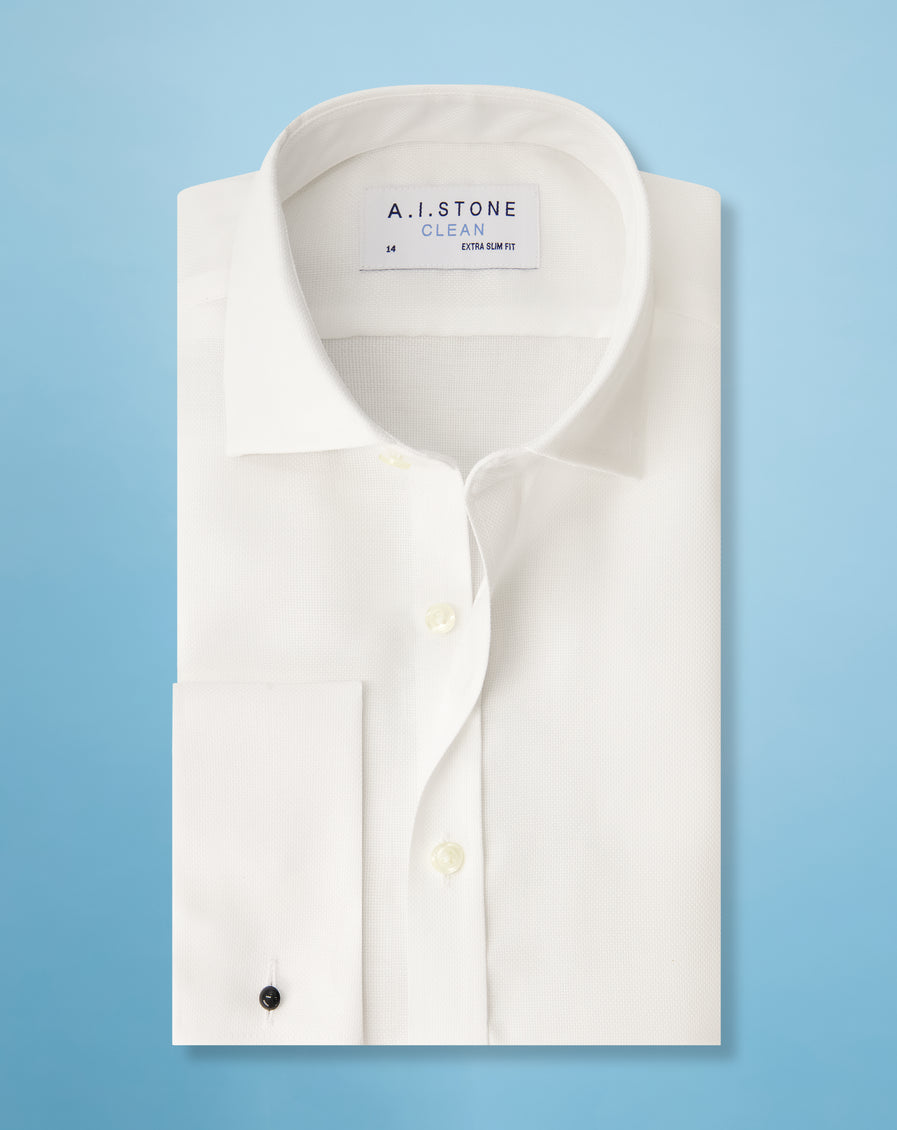 Clean Boys Dobby Cutaway Collar French Cuff