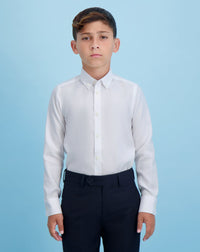 CLEAN Boys Oxford NON IRON Cutaway Collar Long Sleeves