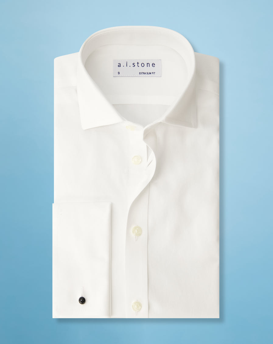 Boys Pinpoint NON IRON Cutaway Collar French Cuff