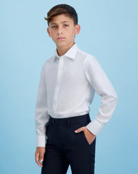 CLEAN Boys Twill NON IRON Cutaway Collar Short Sleeves