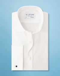CLEAN Boys Twill NON IRON Cutaway Collar in French Cuff