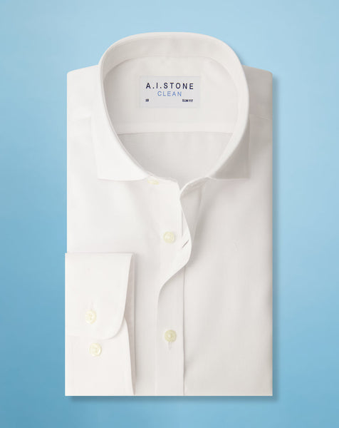 clean white dress shirt collar goTIELESS Ultimate Dress Shirt (White)
