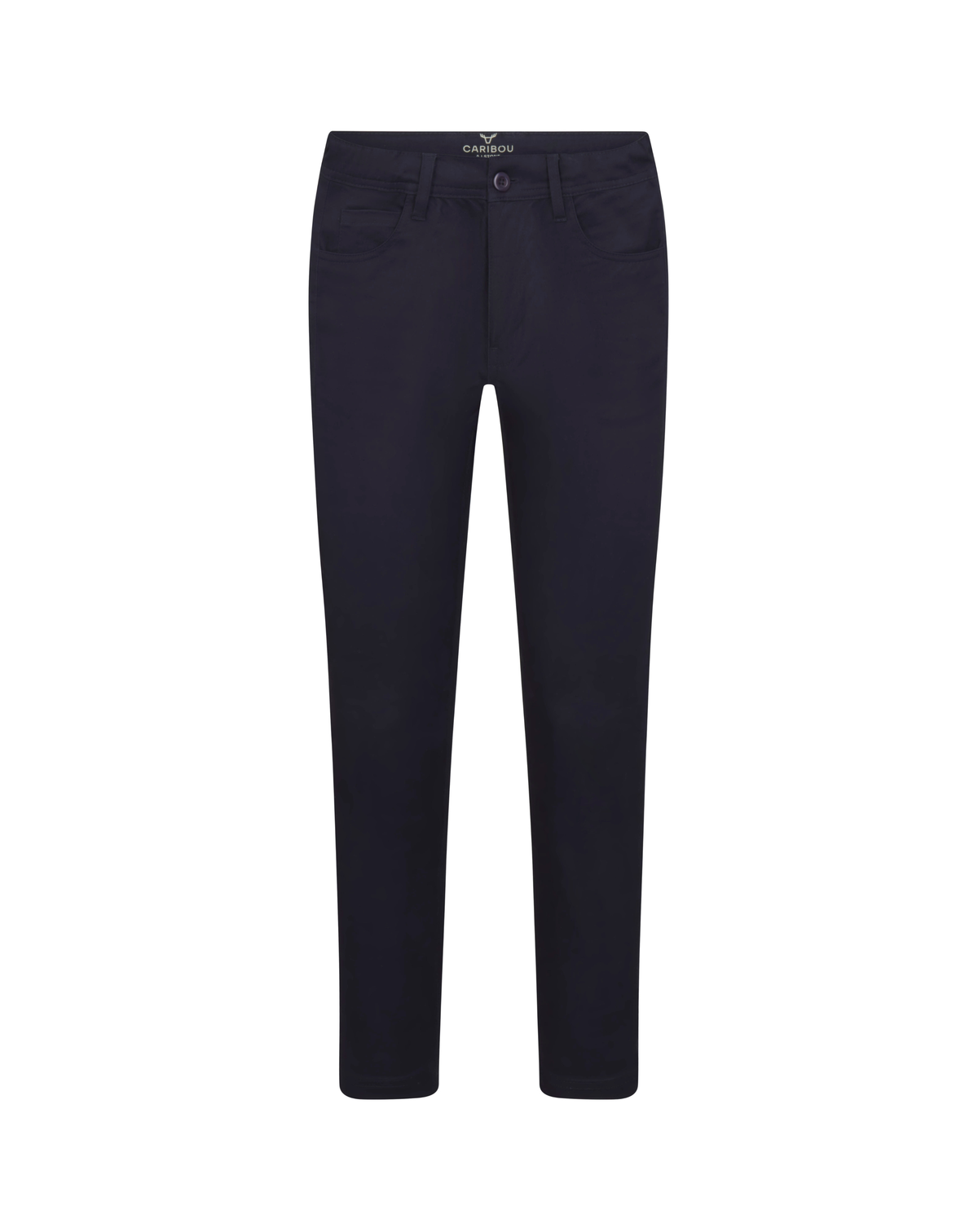 Boys Caribou navy 5-pocket pant, front