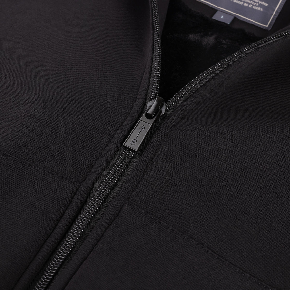 HALO Hoodie statement zipper with A.I.S pull and plush lining