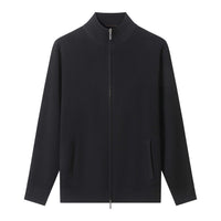 100% Wool Zip Sweater with Pockets