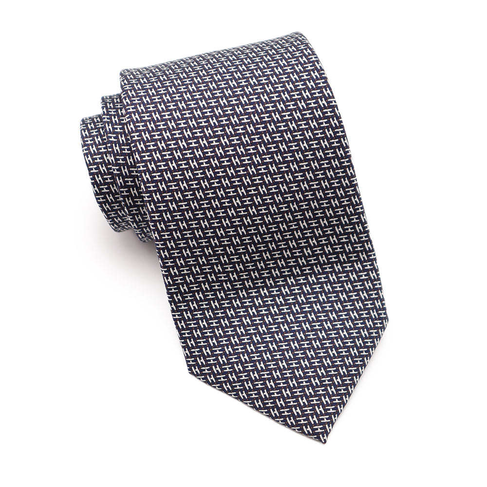 Mens Ledberry Silk Tie - Ivory Accent