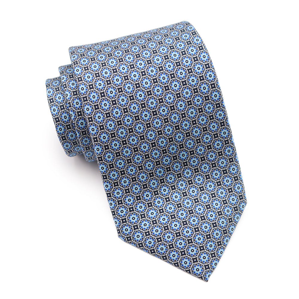 Mens Ledberry Silk Tie - Twilight Mosaic