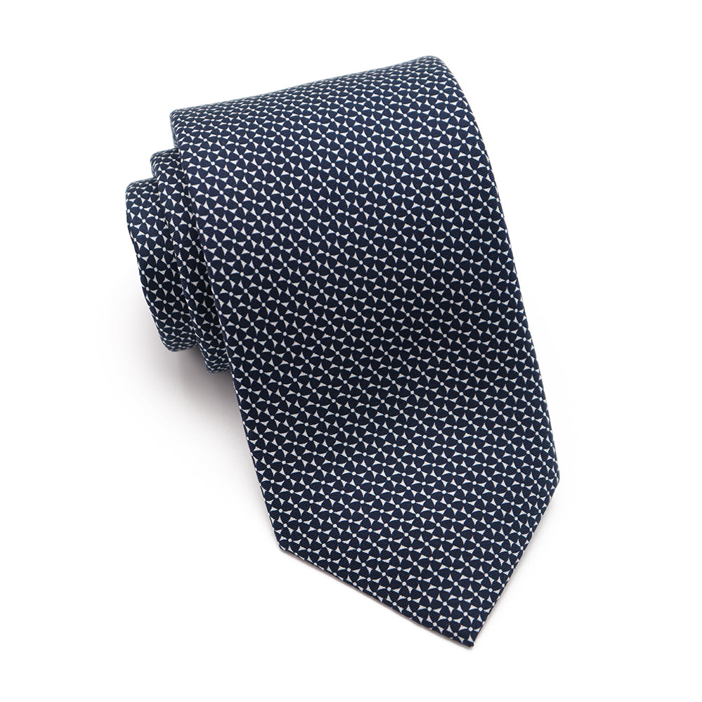 Mens Ledberry Silk Tie - Midnight Clover