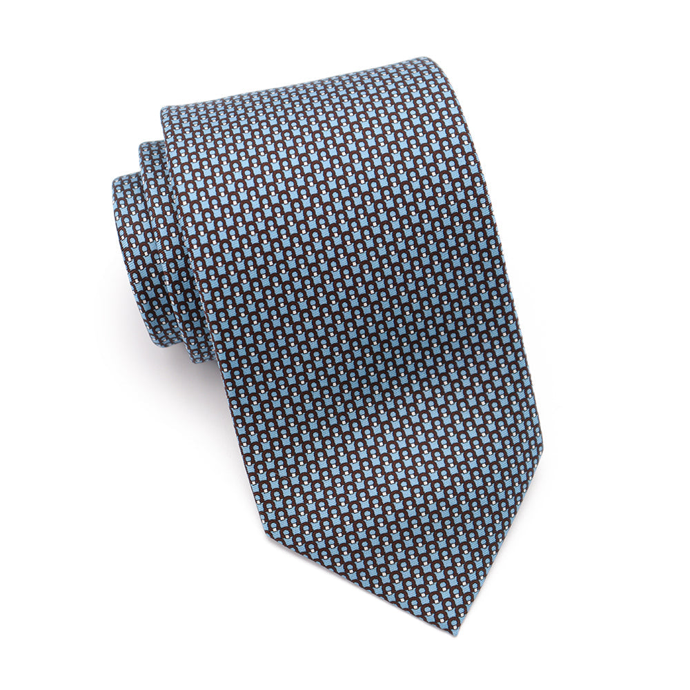 Mens Ledberry Silk Tie - Slate Canopy