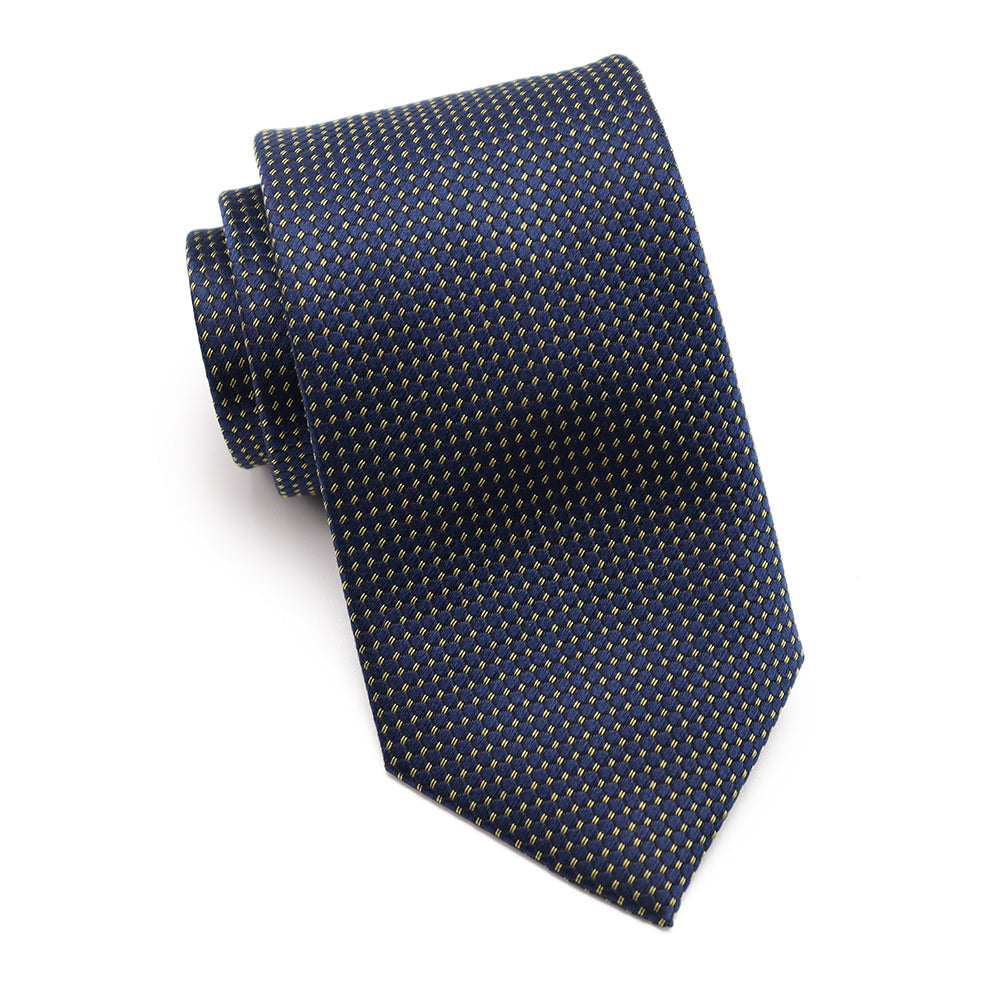 Mens Ledberry Silk Tie - Navy Texture