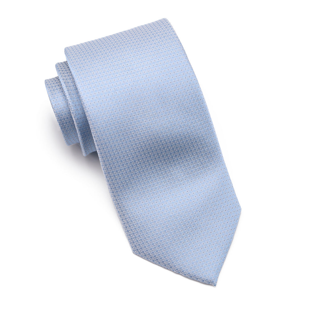 Mens Ledberry Silk Tie - Ice Blue Texture