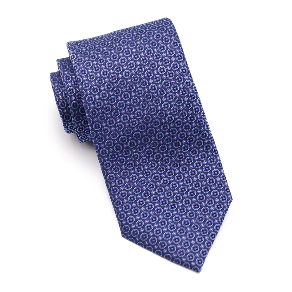 Mens Ledberry Silk Tie - Periwinkle Ring