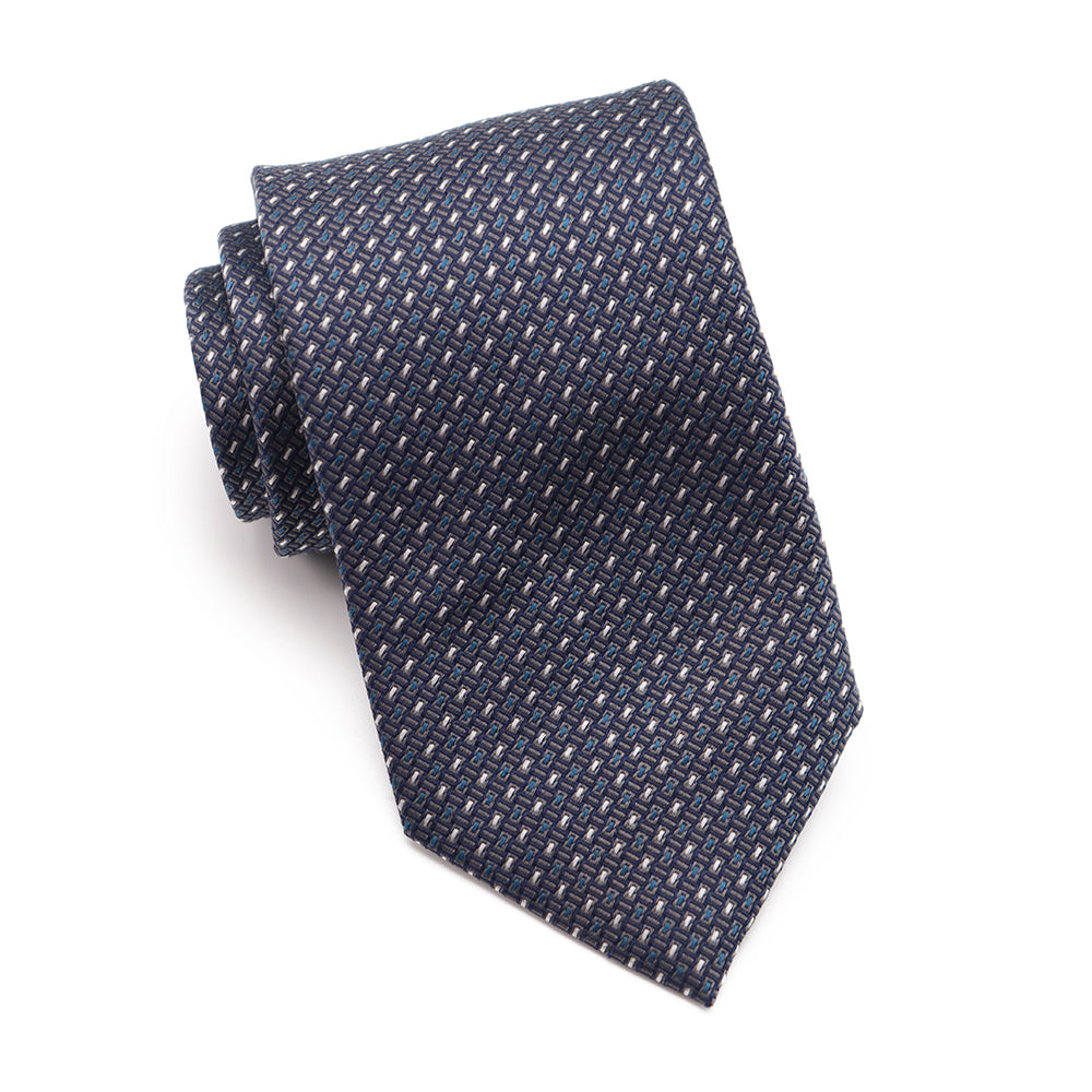 Mens Ledberry Silk Tie - Gunmetal Texture