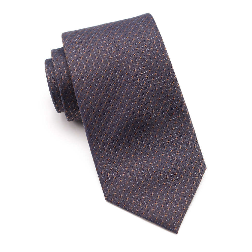 Mens Ledberry Silk Tie - Cocoa Texture