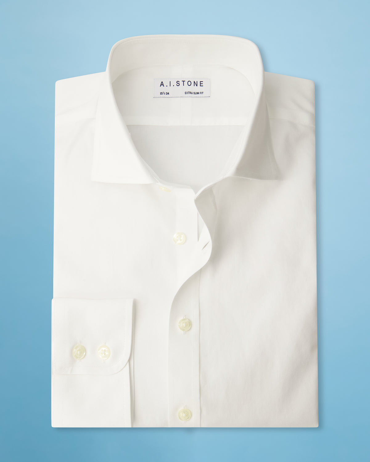 Mens Casual White Pinpoint Stretch Cutaway Collar Super Slim Fit