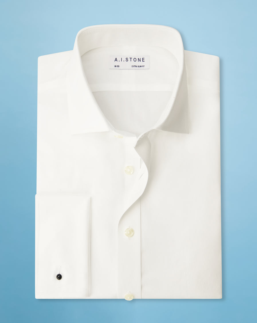 Mens Pinpoint Cutaway Collar NON IRON Extra Slim Fit French Cuff