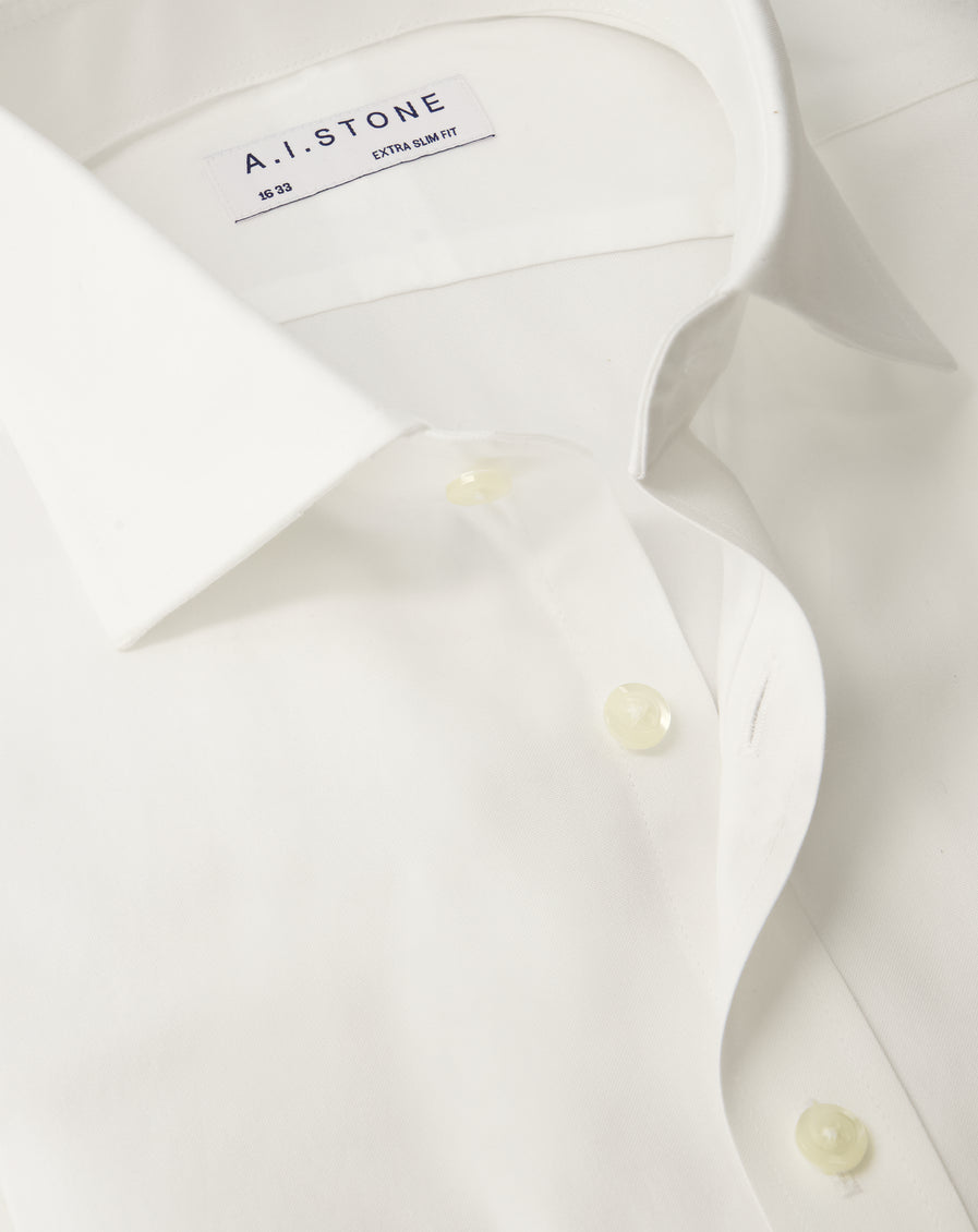 Mens Pinpoint Cutaway Collar NON IRON Extra Slim Fit French Cuff