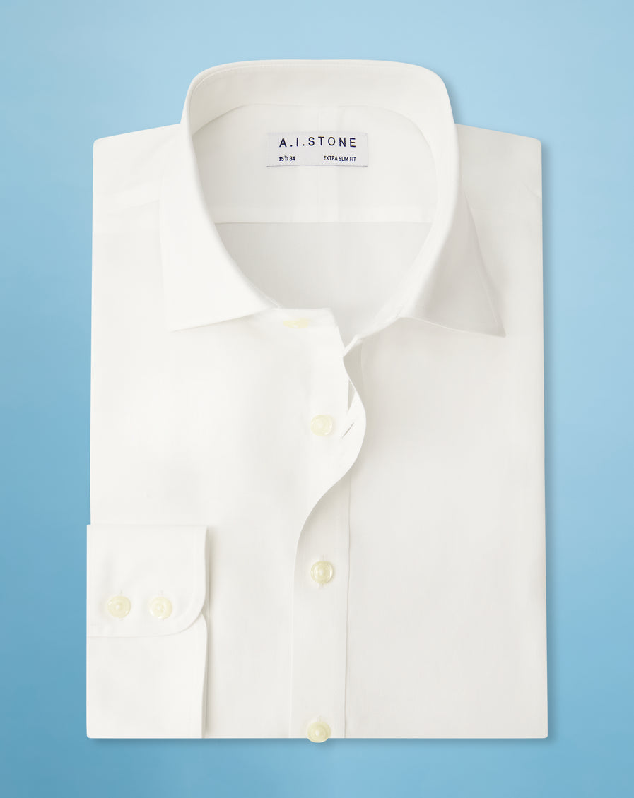 Mens Stretch Pinpoint, Spread Collar Extra Slim Fit