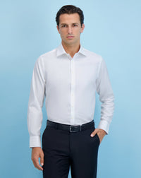 Mens Stretch Pinpoint, Spread Collar Classic Fit