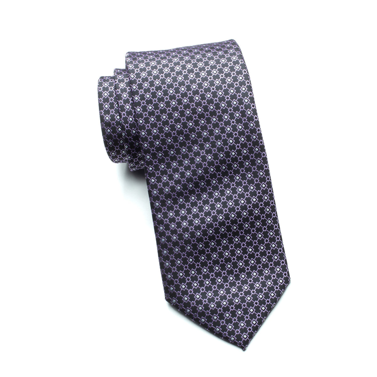 Mens Aurelio & Co Tie – Violet Lattice