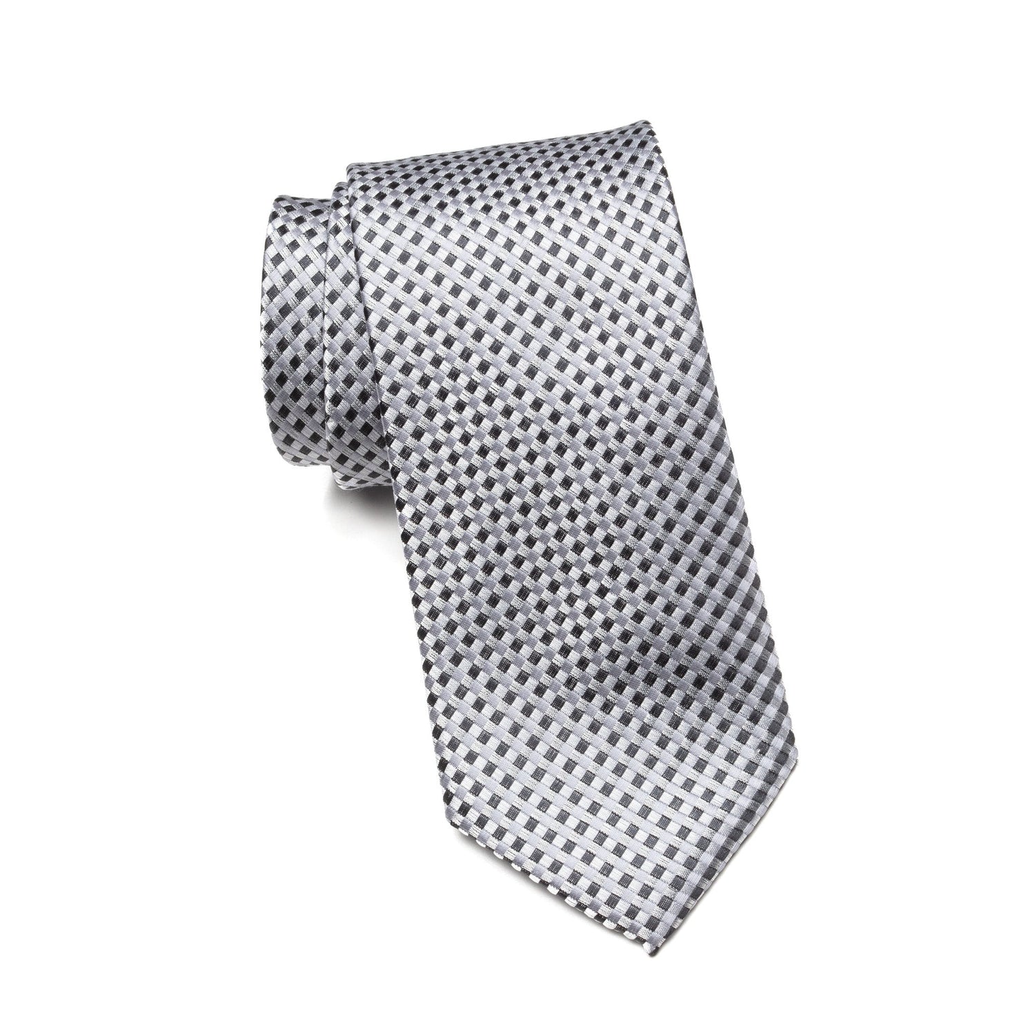 Mens Aurelio & Co Tie – Platinum Grid