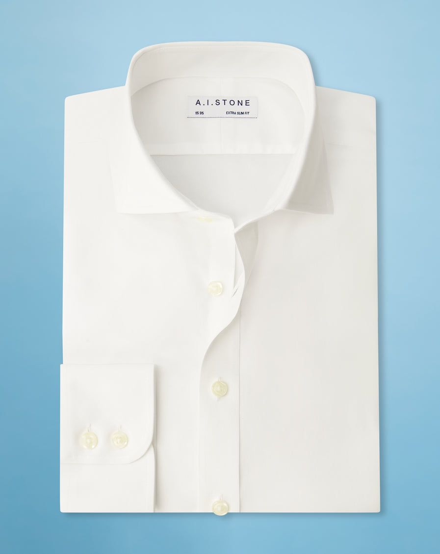 Mens 4-Way Stretch Twill Cutaway Collar Super Slim Fit