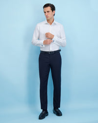 Mens Soft Twill Spread Collar NON IRON Super Slim Fit French Cuff