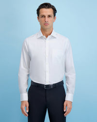 Mens Soft Twill Spread Collar NON IRON Slim Fit With a Pocket