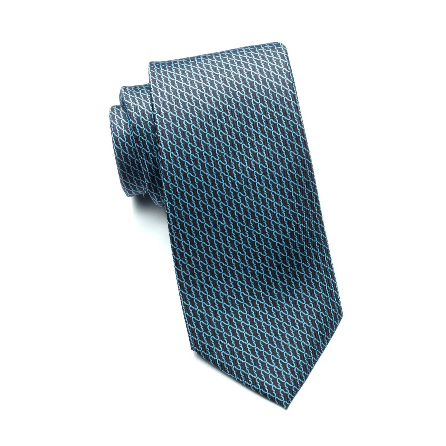 Mens Ledberry Silk Tie – Midnight Ripple