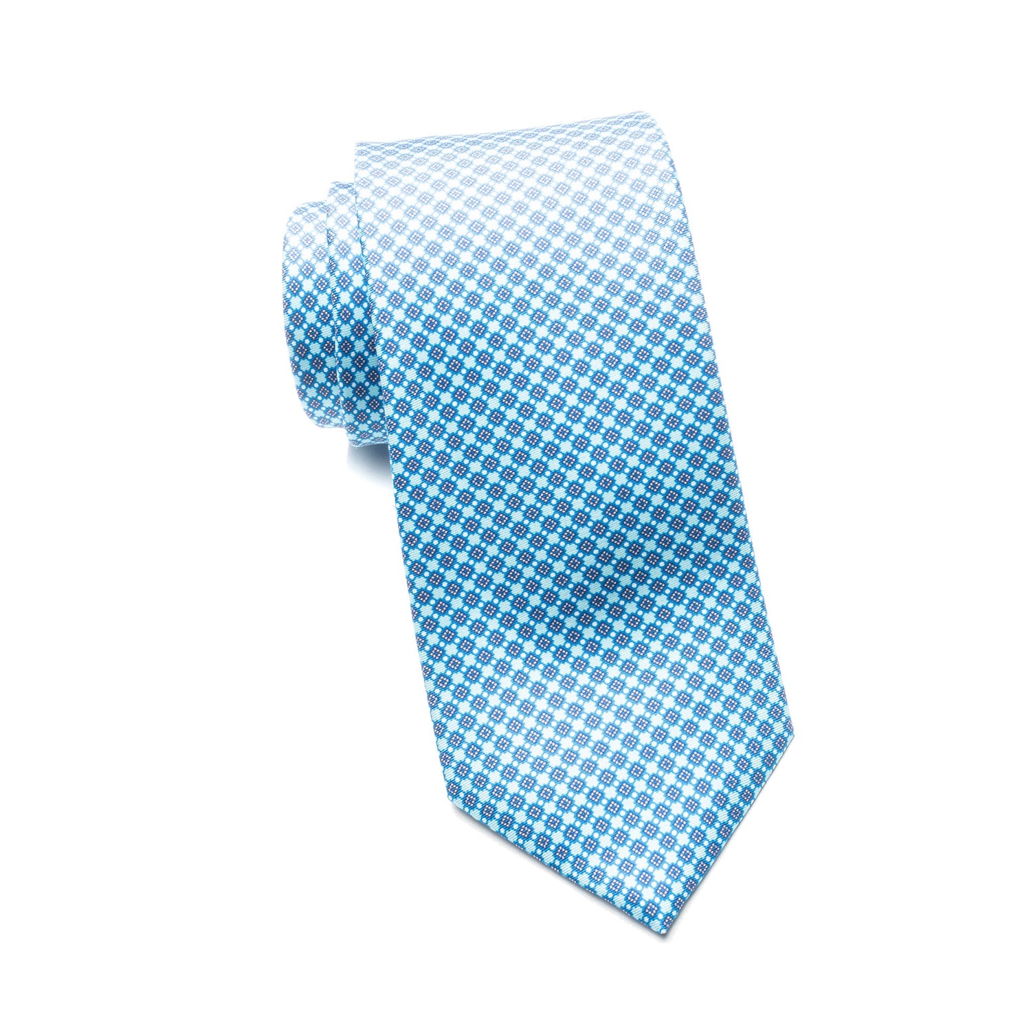 Mens Ledberry Silk Tie – Azure Bloom