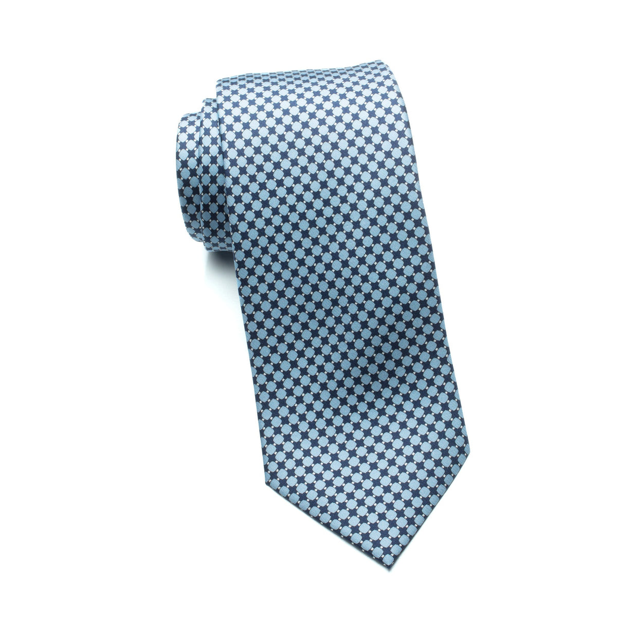 Mens Ledberry Silk Tie – Ice Slate Geo