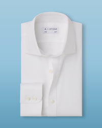 Men's Non-Iron Textured White Shirt