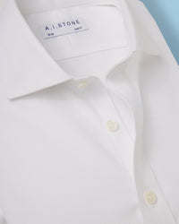 Men's Non-Iron Textured White Shirt